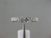 ESTATE .95CT ROUND DIAMOND 14K WHITE GOLD SEMI ETERNITY WEDDING ANNIVERSARY RING