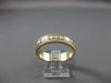 ESTATE 14KT WHITE & YELLOW GOLD 3D DIAMOND CUT WEDDING ANNIVERSARY RING  #24628