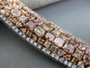 ESTATE MASSIVE 23.72CT WHITE & FANCY PINK DIAMOND 18K WHITE & ROSE GOLD BRACELET