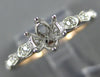 ESTATE .08CT DIAMOND 14K WHITE & ROSE GOLD 3D 6 PRONG SEMI MOUNT ENGAGEMENT RING