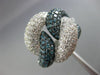 EXTRA LARGE 3.6CT WHITE & BLUE DIAMOND 18K WHITE GOLD LOVE KNOT ANNIVERSARY RING