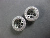 ESTATE .37CT DIAMOND 14KT WHITE GOLD CLASSIC 3D ROUND FILIGREE JACKET EARRINGS
