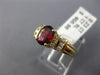 ESTATE 1.23CT DIAMOND & AAA RHODOLITE 14KT YELLOW GOLD 3D OVAL ENGAGEMENT RING