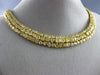 ESTATE EXTRA LARGE 69.55CT FANCY YELLOW DIAMOND 18KT YELLOW GOLD 3 ROW NECKLACE