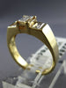 ANTIQUE .76CT ASSCHER DIAMOND 14KT YELLOW GOLD PAST PRESENT FUTURE RING #22009