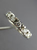 ESTATE .46CT DIAMOND 14KT WHITE GOLD FILIGREE FIVE STONE ANNIVERSARY RING #5723