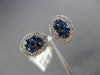 ESTATE .81CT DIAMOND & AAA SAPPHIRE 14KT WHITE GOLD 3D DOUBLE OVAL CLUSTER RING