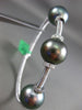 ESTATE LARGE .45CT DIAMOND & AAA TAHITIAN PEARL 18KT WHITE GOLD BANGLE BRACELET