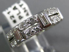 ANTIQUE WIDE 1.69CT DIAMOND PLATINUM 3D ETERNITY WEDDING ANNIVERSARY RING #21351