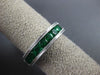 ESTATE WIDE 1.53CT AAA EMERALD 18KT WHITE GOLD 3D SEMI ETERNITY ENGAGEMENT RING