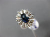ESTATE WIDE 1.20CT DIAMOND & AAA SAPPHIRE 14KT WHITE GOLD OVAL FLOWER FUN RING