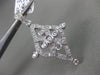 ESTATE LARGE 1.05CT DIAMOND 18KT WHITE GOLD 3D FILIGREE ETOILE FLOATING PENDANT