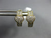 ESTATE .50CT DIAMOND 14KT YELLOW GOLD 3D HEART CLASSIC HUGGIE LOVE EARRINGS