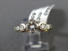 ESTATE 1.0CT ROUND & BAGUETTE DIAMOND 14K TWO TONE GOLD 3D ENGAGEMENT RING #3338