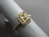 ESTATE .34CT DIAMOND 14KT YELLOW GOLD 3D OCTAGON HALO SEMI MOUNT ENGAGEMENT RING
