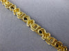 ESTATE 3.09CT DIAMOND & AAA SAPPHIRE 14K YELLOW GOLD 3D INFINITY TENNIS BRACELET