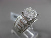 ESTATE LARGE 2.75CT DIAMOND 14KT WHITE GOLD CLUSTER PROMISE ENGAGEMENT RING