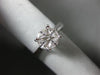 ESTATE LARGE .58CT MULTI CUT DIAMOND 14K WHITE GOLD 3D INVISIBLE ENGAGEMENT RING