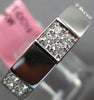ESTATE .22CT DIAMOND 18KT WHITE GOLD 3D CLASSIC 5mm SQUARE PAVE ANNIVERSARY RING