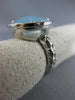 ESTATE LARGE 4.52CT DIAMOND & AAA BLUE QUARTZ 14KT WHITE GOLD OPEN FILIGREE RING