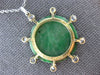 ANTIQUE LARGE 1.12CT DIAMOND & AAA JADE 18KT WHITE GOLD & PLATINUM BIRD PENDANT