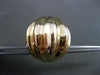 ESTATE LARGE 14KT YELLOW GOLD 3D CIRCULAR PUMPKIN RIDGED CLIP ON EARRINGS