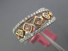 WIDE 1.15CT WHITE & PINK DIAMOND 18KT WHITE & ROSE GOLD 3D CRISS CROSS LOVE RING