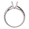 ESTATE .39CT DIAMOND 18KT WHITE GOLD CLASSIC 4 PRONG SEMI MOUNT ENGAGEMENT RING