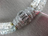 ESTATE 70.91CT DIAMOND & AAA MULTI COLOR AQUAMARINES 18KT WHITE GOLD 3D NECKLACE