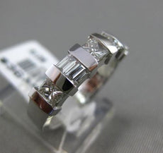 ESTATE .99CT BAGUETTE & PRINCESS DIAMOND 14KT WHITE GOLD 3D CLASSIC WEDDING RING