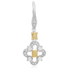 1.24CT DIAMOND 14KT WHITE GOLD 3D INSIDE OUT HUGGIE HOOP HANGING EARRINGS #1121