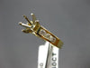 ESTATE .40CT DIAMOND 14KT 2 TONE GOLD 7 STONE SEMI MOUNT ENGAGEMENT RING #16503