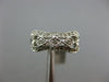 ESTATE .27CT DIAMOND 14KT WHITE GOLD 3D FILIGREE MILIGRAIN BOW TIE FUN RING
