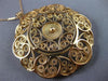 ANTIQUE EXTRA LARGE 14KT ROSE GOLD CLASSIC FLOWER CIRCLE FILIGREE PENDANT #21874