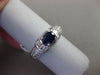 ANTIQUE 2.21CT DIAMOND & AAA SAPPHIRE 18KT WHITE GOLD 3D OVAL ENGAGEMENT RING