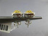 ESTATE .75CT WHITE & FANCY YELLOW DIAMOND 14KT 2 TONE GOLD OCTAGON STUD EARRINGS