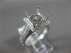 ESTATE LARGE 1.41CT DIAMOND 14KT WHITE GOLD PRINCESS SEMI MOUNT ENGAGEMENT RING