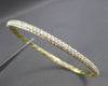 ESTATE 1.71CT DIAMOND 14KT YELLOW GOLD 3mm CLASSIC THREE ROW PAVE BANGLE F/G VS