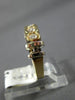 ESTATE .38CT DIAMOND 14KT YELLOW GOLD 5 STONE SEMI BEZEL ANNIVERSARY RING #4364