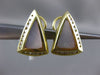 ESTATE LARGE .52CT DIAMOND & MOTHER OF PEARL 14K YELLOW GOLD 3D CLIP ON EARRINGS