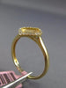 ESTATE .15CT DIAMOND 14KT YELLOW GOLD 3D CLASSIC LEAF MATTE & SHINY RING 11mm