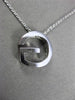 ESTATE LARGE .44CT DIAMOND 14KT WHITE GOLD 3D PAVE " G " FLOATING PENDANT #1724