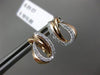 ESTATE .25CT DIAMOND 14KT ROSE GOLD 3D PAVE CLASSIC LOVE KNOT CLIP ON EARRINGS