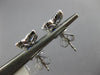 ESTATE 1.16CT DIAMOND & AAA SAPPHIRE 18KT WHITE GOLD 4 LEAF CLOVER STUD EARRINGS