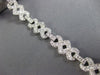 ANTIQUE WIDE 2.97CT DIAMOND 14KT WHITE GOLD 3D INFINITY TENNIS BRACELET #21888