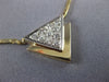 ESTATE .40CT DIAMOND 14KT TWO TONE GOLD CLASSIC DOUBLE TRIANGLE NECKLACE #25658