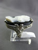 ANTIQUE LARGE 14KT WHITE GOLD 3D ONYX HANDCRAFTED LADY CAMEO FILIGREE OVAL RING