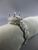 ESTATE 1.11CT DIAMOND 14KT WHITE GOLD 3D ROUND HALO SEMI MOUNT ENGAGEMENT RING