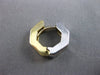 ESTATE .25CT DIAMOND 14K WHITE & YELLOW GOLD CLASSIC HUGGIE HOOP EARRINGS #6236