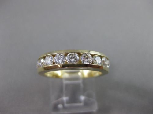 ESTATE 1.95CT DIAMOND 14KT YELLOW GOLD 3D ROUND CHANNEL ANNIVERSARY RING #14573